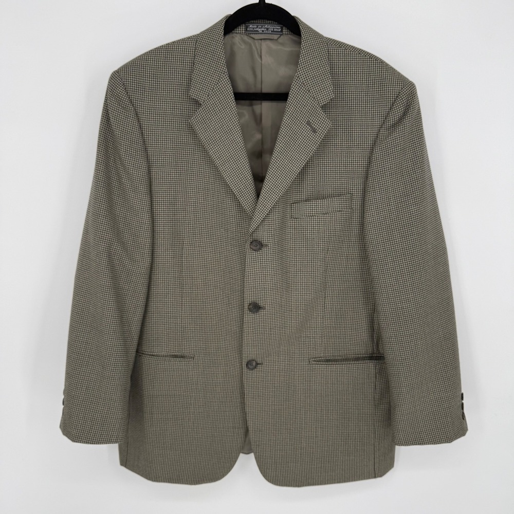 VTG BERT PULITZER‎ WOOL BLEND HOUNDSTOOTH SPORTS COAT 42R